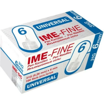 IME-FINE, IME-FINE 6 mm, 31G Kalem İğnesi, İnsülin Kalem İğne Ucu, Universal Pen Needle, 6 mm Kalem İğnesi,